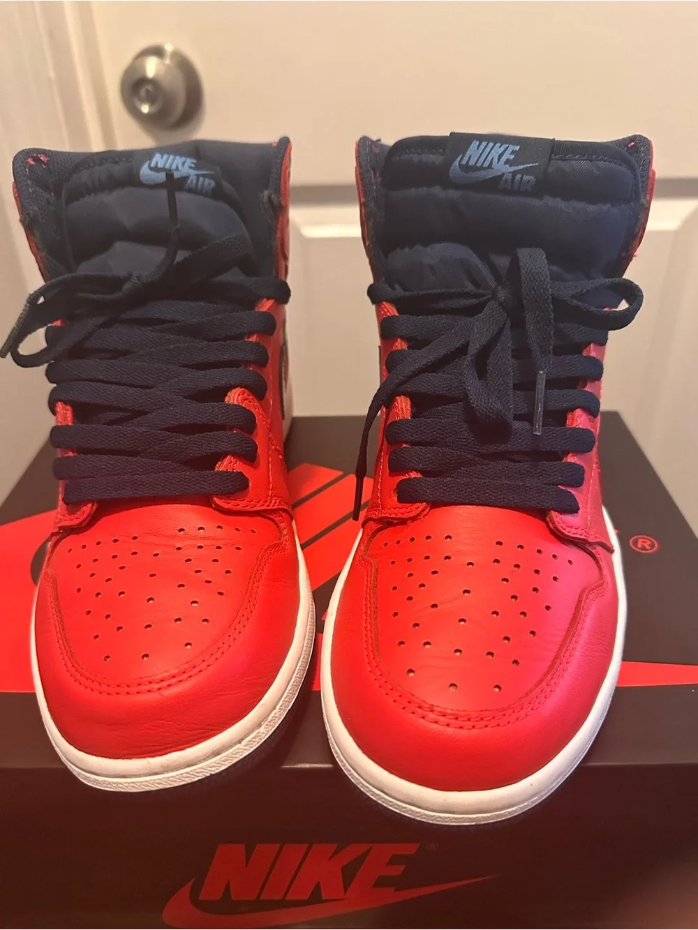 Nike Air Jordan 1 High Retro - Red/Blue David Letterman. Size 8.5
